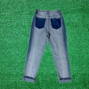 Boohoo High Waisted Jeans Retro Color Blocking
